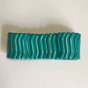 Turquoise Wave Stone Stretch Bracelet. NWT
